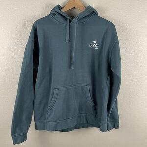 Rudder USA Men’s M Blue Hooded Sweatshirt Prep Boating Beach